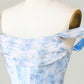 Cute A Line Off The Shoulder Blue Printed Short Homecoming Dress With Ruffles Short