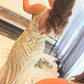 Sparkly Golden V-Neck Sequins Long Prom Dress Sexy