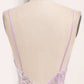 Light Purple Sequined Mermaid Long Corset Prom Dress With Slit Sparkly
