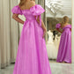 Convertible Fuchsia A Line Off the Shoulder Long Prom Dress Sexy
