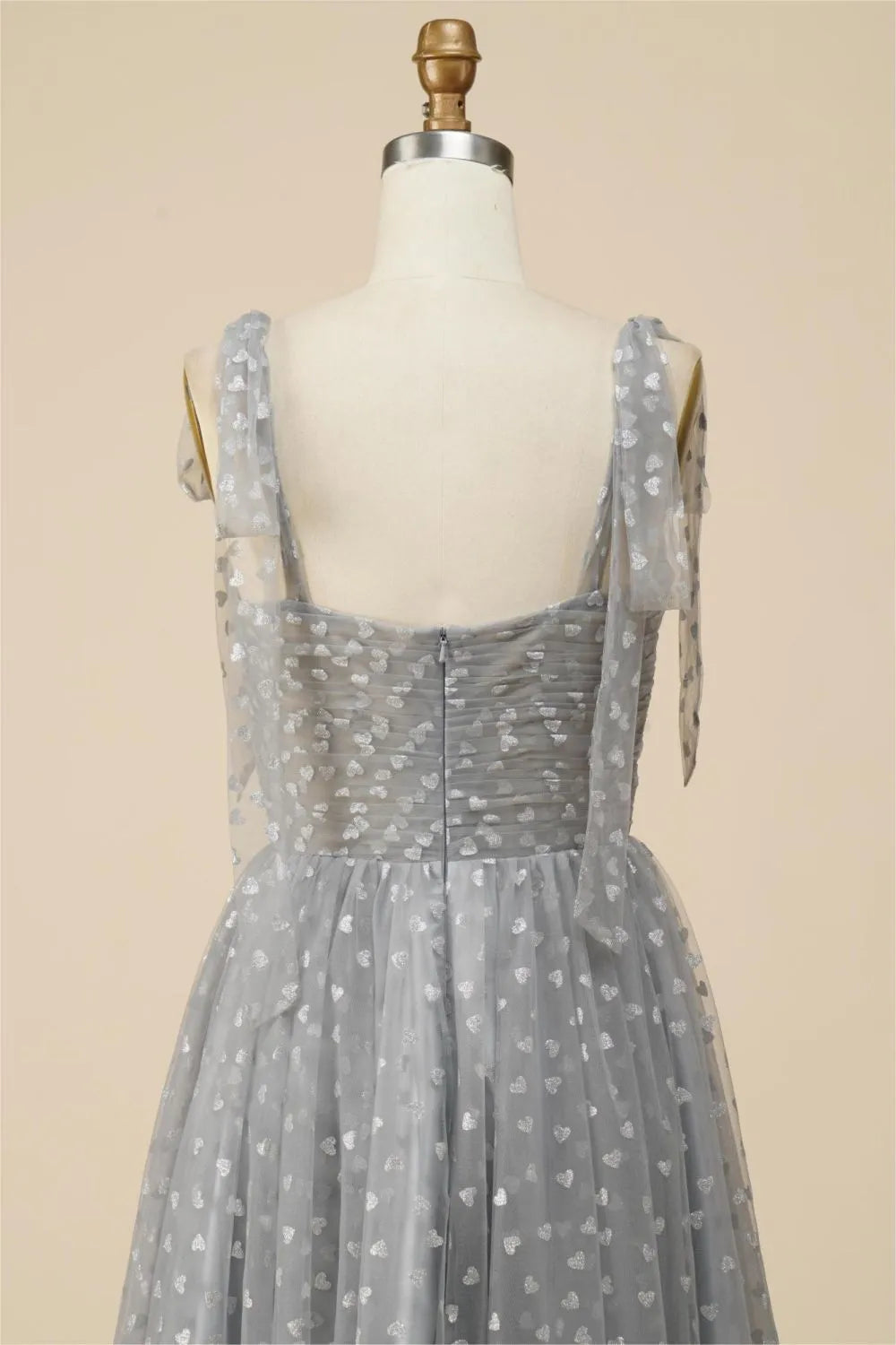 A-Line Tea Length Spaghetti Tulle Party Dress Short