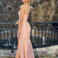Strapless Lace Long Prom Dress with Slit Off Shoulder Sexy