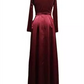 Burgundy A-Line/Princess V-neck Evening Dresses Long Sexy