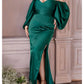 Sheath/Column Off-The-Shoulder Floor-Length Prom Dresses Sexy Evening Dresses Plus Size