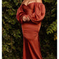 Sheath/Column Off-The-Shoulder Floor-Length Prom Dresses Sexy Evening Dresses Plus Size