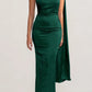 Sheath/Column Halter Floor-Length Prom Dresses Open Back