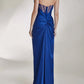 Sheath/Column Strapless Floor-Length Prom Dresses V-neck Sexy