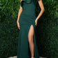 Sheath/Column One-Shoulder Floor-Length Prom Dresses With Split Side Sexy