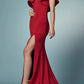 Sheath/Column One-Shoulder Floor-Length Prom Dresses With Split Side Sexy