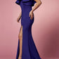 Sheath/Column One-Shoulder Floor-Length Prom Dresses With Split Side Sexy