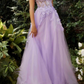 A-Line/Princess Sweetheart Short Sleeves Floor-Length Long Prom Dresses With Flowers Sexy