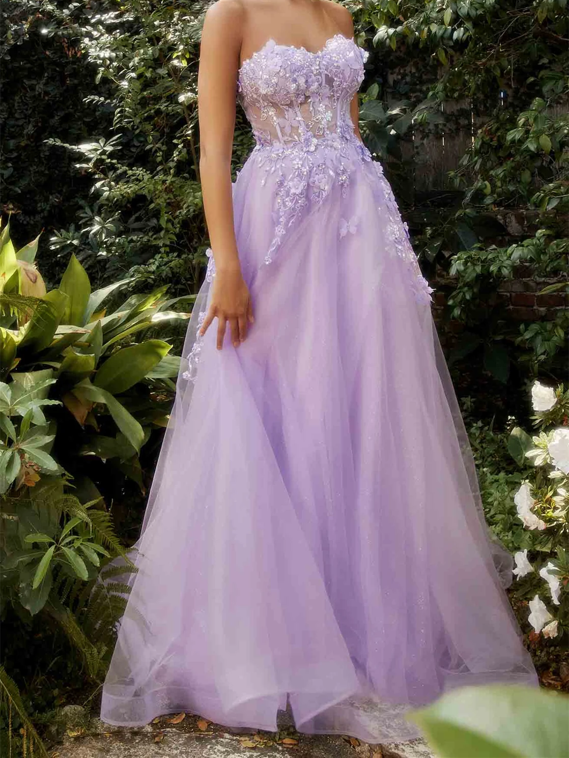 A-Line/Princess Sweetheart Short Sleeves Floor-Length Long Prom Dresses With Flowers Sexy