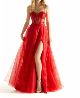 A-Line/Princess Spaghetti Straps Sweetheart Sleeveless Floor-Length Long Prom Dresses Sexy