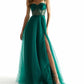 A-Line/Princess Spaghetti Straps Sweetheart Sleeveless Floor-Length Long Prom Dresses Sexy