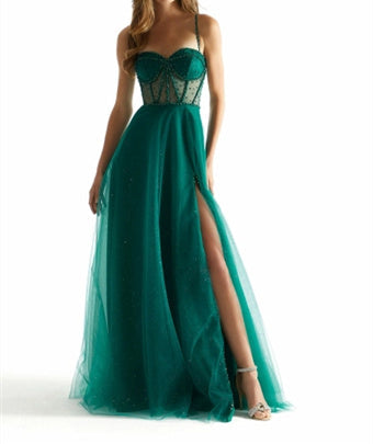 A-Line/Princess Spaghetti Straps Sweetheart Sleeveless Floor-Length Long Prom Dresses Sexy