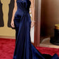 Mermaid/Trumpet Sweetheart Sleeveless Floor-Length Evening Dress With Ruched Off Shoulder