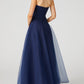 A-Line/Princess Strapless Sleeveless Ankle-Length Evening Dress With Ruffles Pure Color