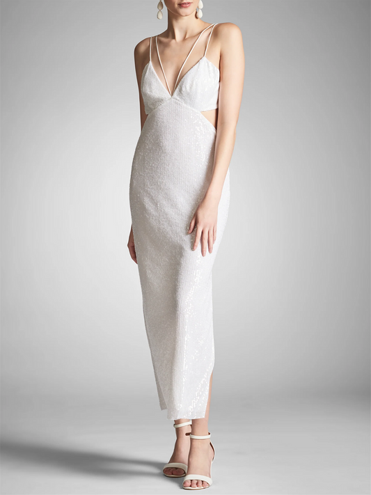 Sheath/Column Spaghetti Straps Ankle-Length Homecoming Dresses Sexy
