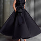 Ball Gown High Neck Ankle-Length Cocktail Dresses With Bowknot Sexy