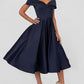 A-Line/Princess Sweetheart Sleeveless Tea Length Cocktail Dresses With Ruched Short