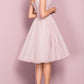 A-Line/Princess V Neck Sleeveless Tea-Length Cocktail Dresses With Pleats Short