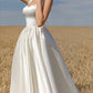 A-Line/Princess Scoop Neck Sleeveless Tea-Length Cocktail Dresses With Sleek Ivory