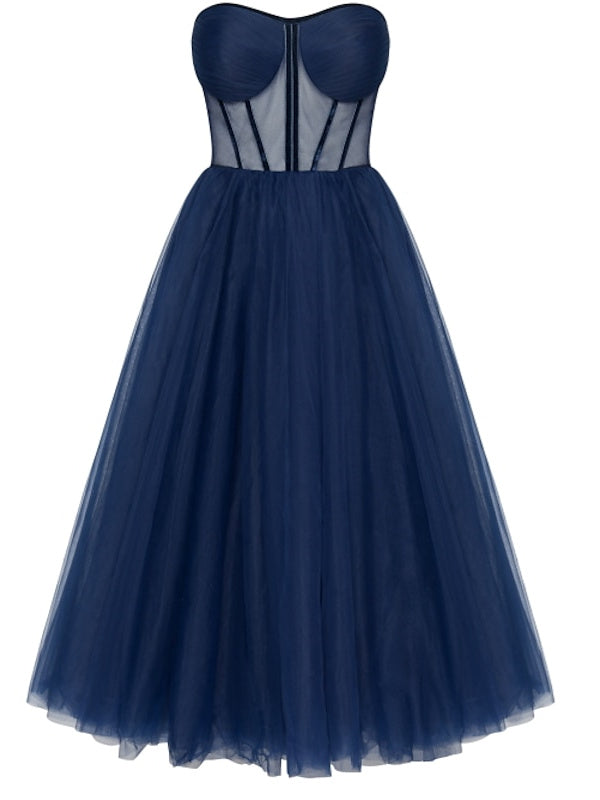 A-Line/Princess Tea-Length Sleeveless Sweetheart Cocktail Dresses Off Shoulder