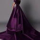 A-Line/Princess Off-The-Shoulder Sweep Train Evening Dresses Sexy