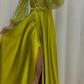 A-Line/Princess Long Sleeves Sweetheart Evening Dresses With Split Formal Sexy