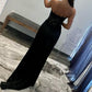 Sheath Sweetheart Long Satin Prom Dress with Slit Off Shoulder Sexy