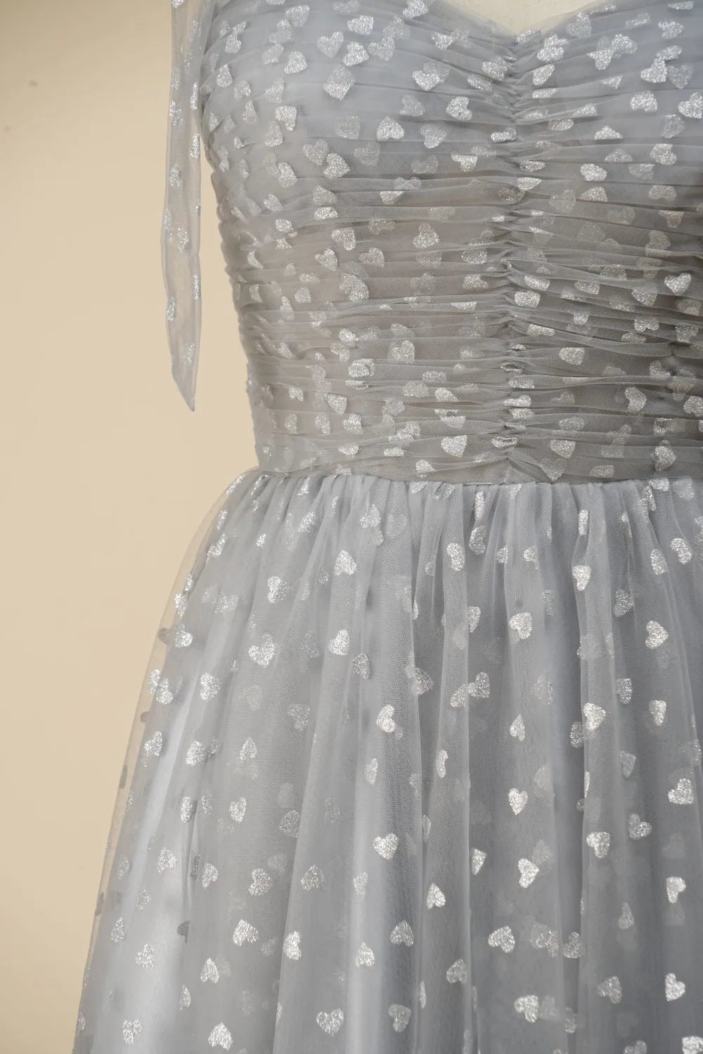 A-Line Tea Length Spaghetti Tulle Party Dress Short