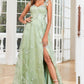 A Line Square Neck Corset Prom Dress with 3D Butterflies Floor Length Charming Evening Party Dress