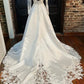 White Queen Anne Long Sleeve A-Line Wedding Dress Beautiful