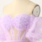 Off The Shoulder A-Line Tulle Lavender Prom Dress Long