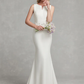 Wedding Dresses V Neck Satin Regular Straps Simple Plus Size with Appliques Long