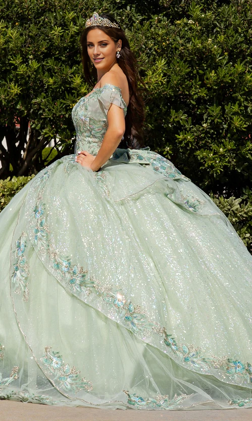 Quinceanera Ball Gown Off Shoulder Long Sexy Quinceanera Dress