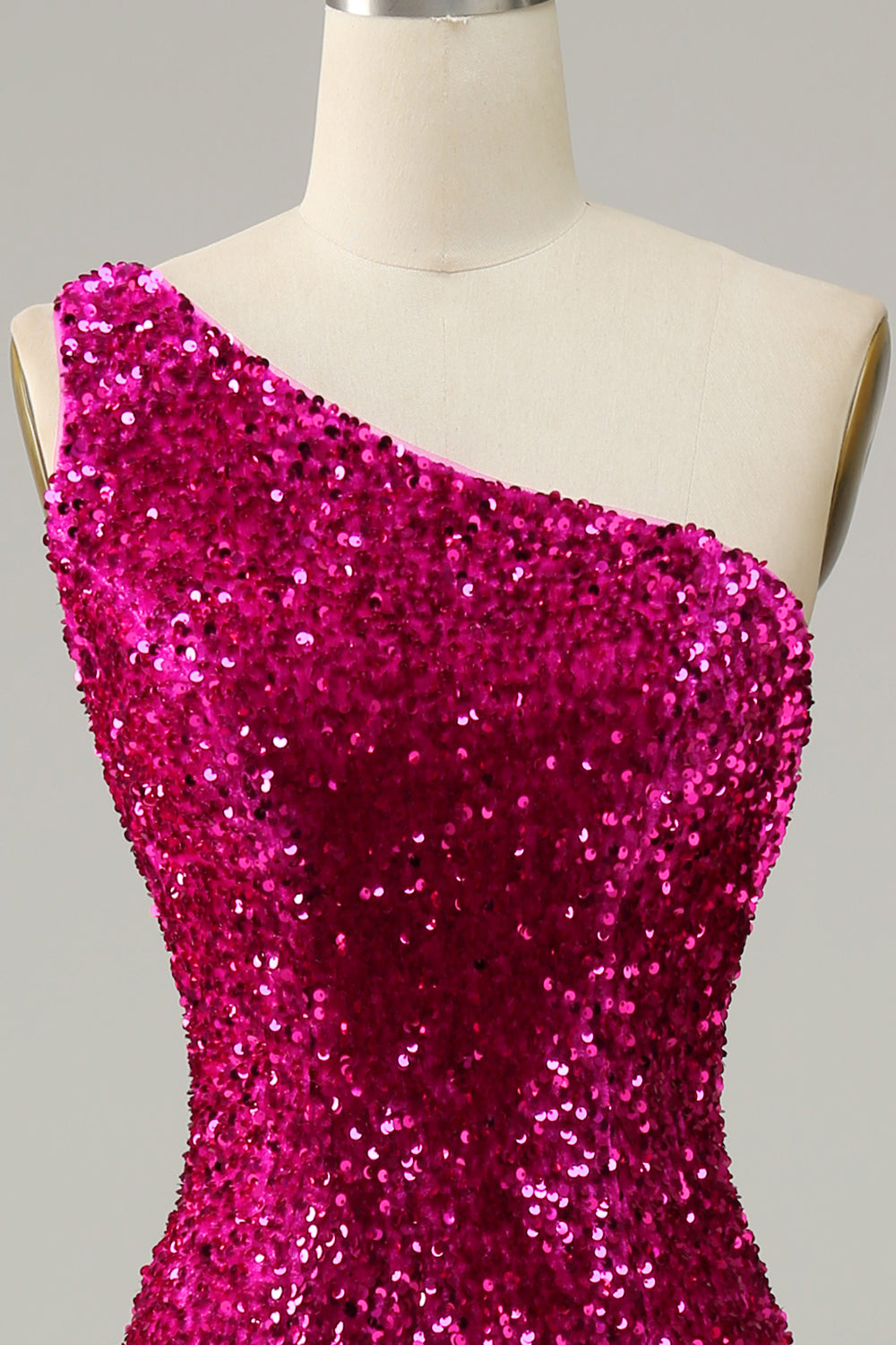 One Shoulder Sequin Mermaid Prom Dress Sparkly Sexy