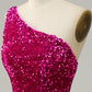 One Shoulder Sequin Mermaid Prom Dress Sparkly Sexy