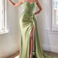 Sheath/Column Spaghetti Straps Sleeveless Floor-Length Long Prom Dresses Sexy