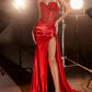 Sheath/Column Spaghetti Straps Sleeveless Floor-Length Long Prom Dresses Sexy