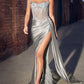 Sheath/Column Spaghetti Straps Sleeveless Floor-Length Long Prom Dresses Sexy