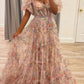 A-Line/Princess Off-The-Shoulder Floor-Length Sweetheart Prom Dress Beautiful