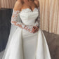 Sheath/Column Strapless Floor-Length Wedding Dress Off Shoulder