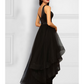 A-Line Cocktail Dresses Elegant Dress Party Wear Asymmetrical Sleeveless V Neck Organza with Rhinestone