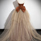 Mermaid Satin Tulle Long Prom Dress With Bow