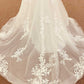 White Lace Straps Backless Trumpet Long Wedding Dress Sexy