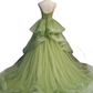 Ball Gown Quinceanera Dresses Elegant Dress Performance Court Train Sleeveless Spaghetti Strap Tulle