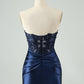 Sexy Bodycon Sweetheart Corset Hollow Out Beaded Short Homecoming Dress Sexy