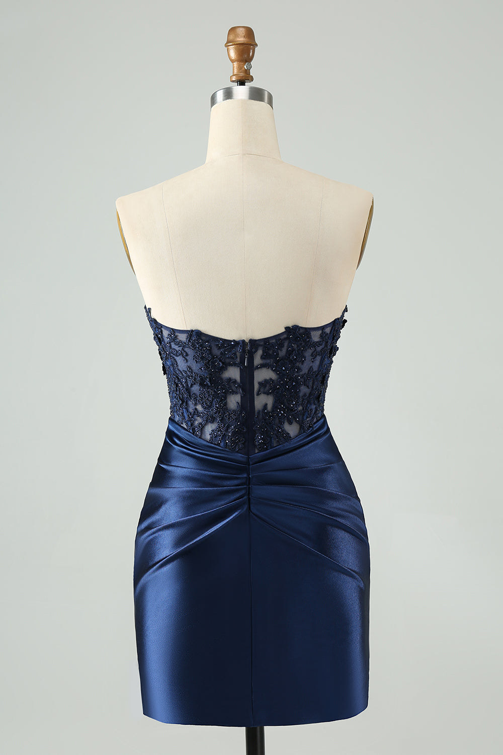Sexy Bodycon Sweetheart Corset Hollow Out Beaded Short Homecoming Dress Sexy