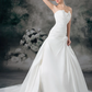 A-Line Wedding Dresses Sweetheart Neckline Court Train Satin Taffeta Strapless with Ruched